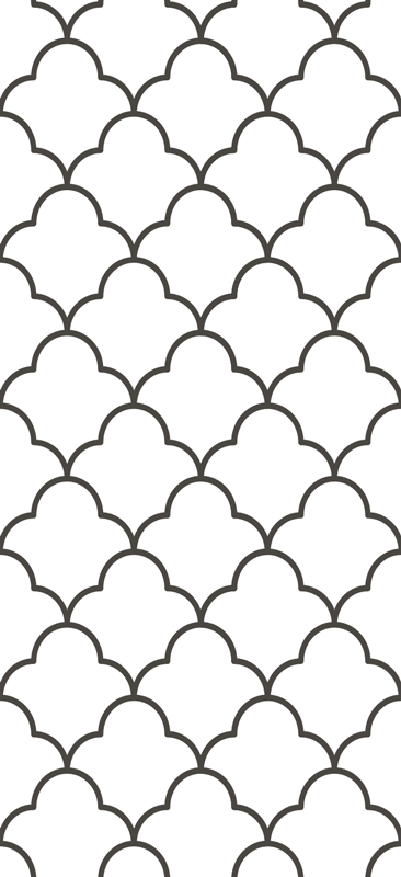 Kitchen vinyl rug with geometric moroccan design - TenStickers