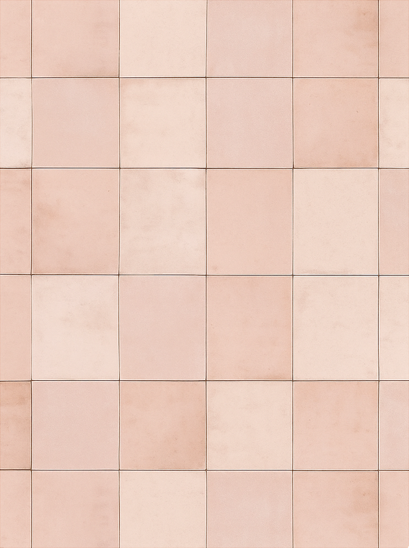 Kitchen vinyl rug in pink tile design - TenStickers