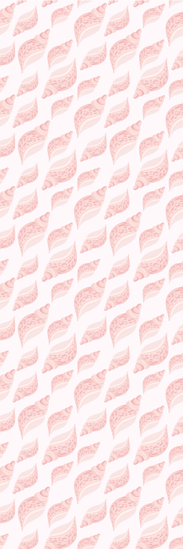 Bedroom vinyl rug trendy pink seashell design - TenStickers