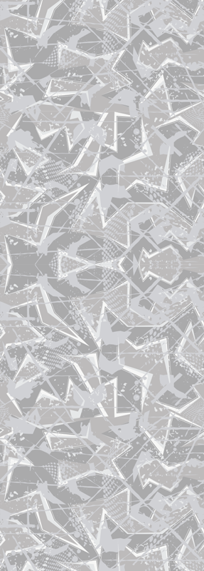 Bedroom vinyl rug with gray 80's fine graphics - TenStickers