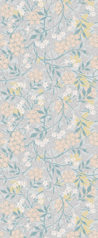 Bedroom vinyl rug with elegant 80's floral pattern - TenStickers