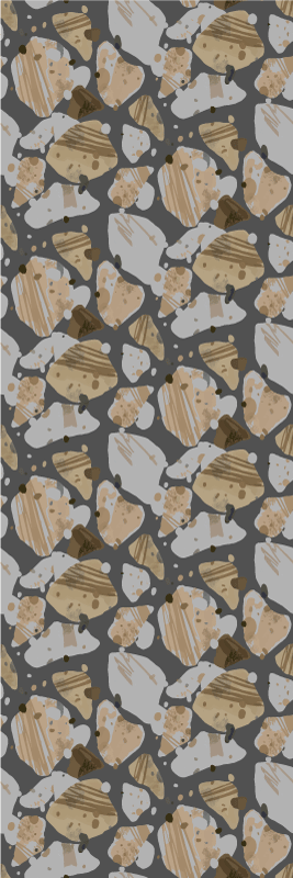 Bedroom vinyl rug with cement terrazzo design - TenStickers