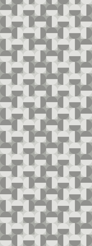 Bedroom vinyl rug in nordic gray circle pattern - TenStickers