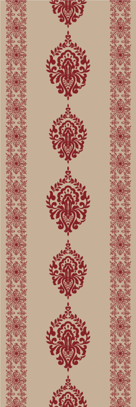 Bedroom vinyl rug in french provincial beige floral - TenStickers