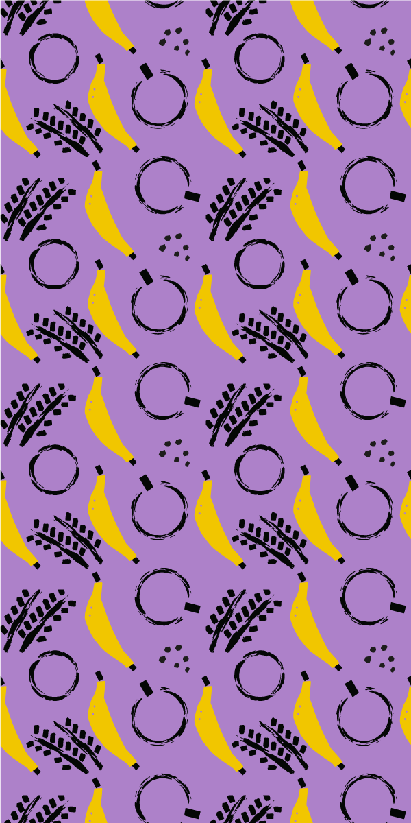 Bedroom vinyl rug with african purple banana design - TenStickers
