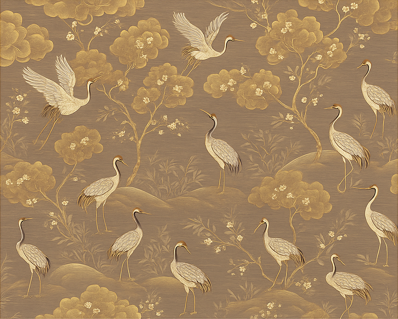 Old asian landscape bedroom vinyl rug - TenStickers