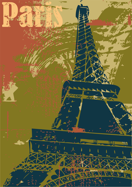 Bedroom vinyl rug paris decorative vinyl poster - TenStickers