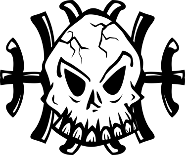 Bedroom vinyl rug skull logo decorative vinyl - TenStickers
