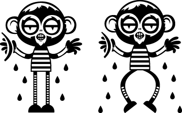 Bedroom vinyl rug monkey couple decor - TenStickers