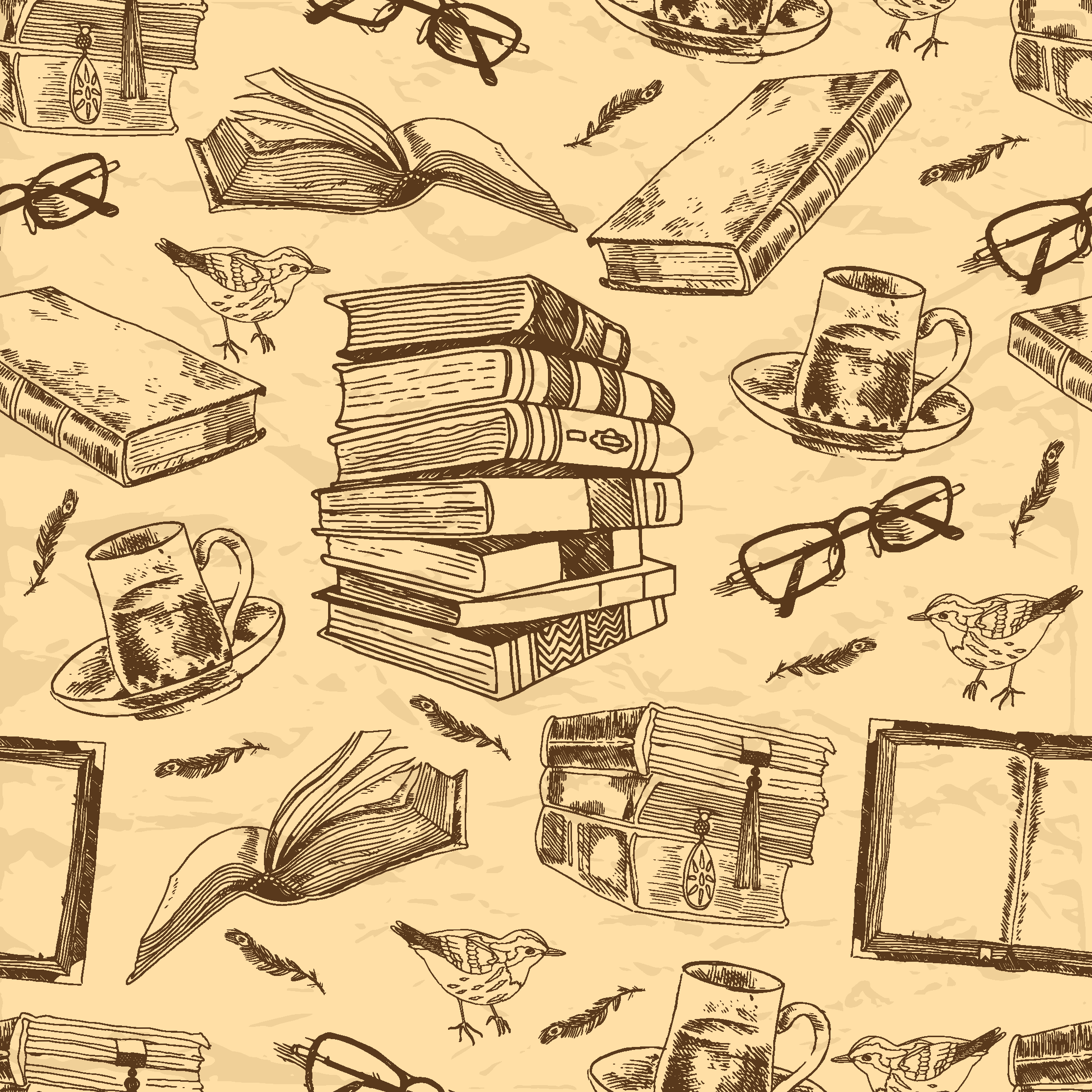 Old library office vinyl rug - TenStickers