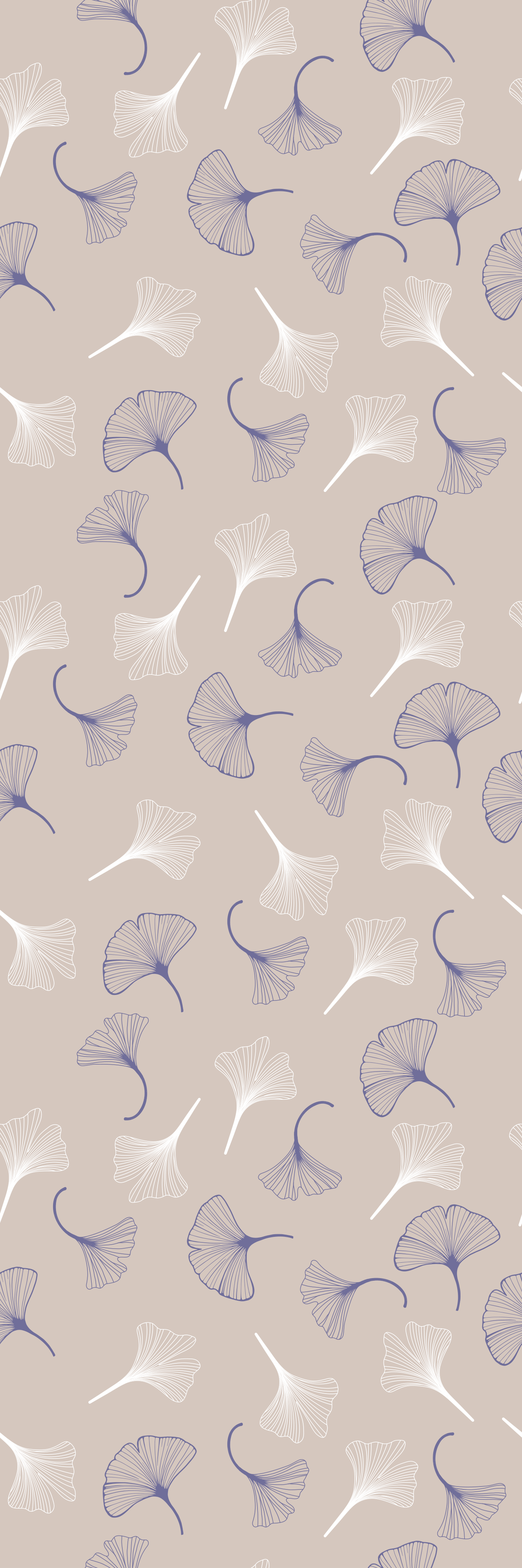 Office vinyl rug ginkgo leaves cream - TenStickers