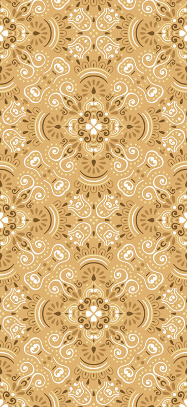 Bedroom vinyl rug with vintage beige design - TenStickers