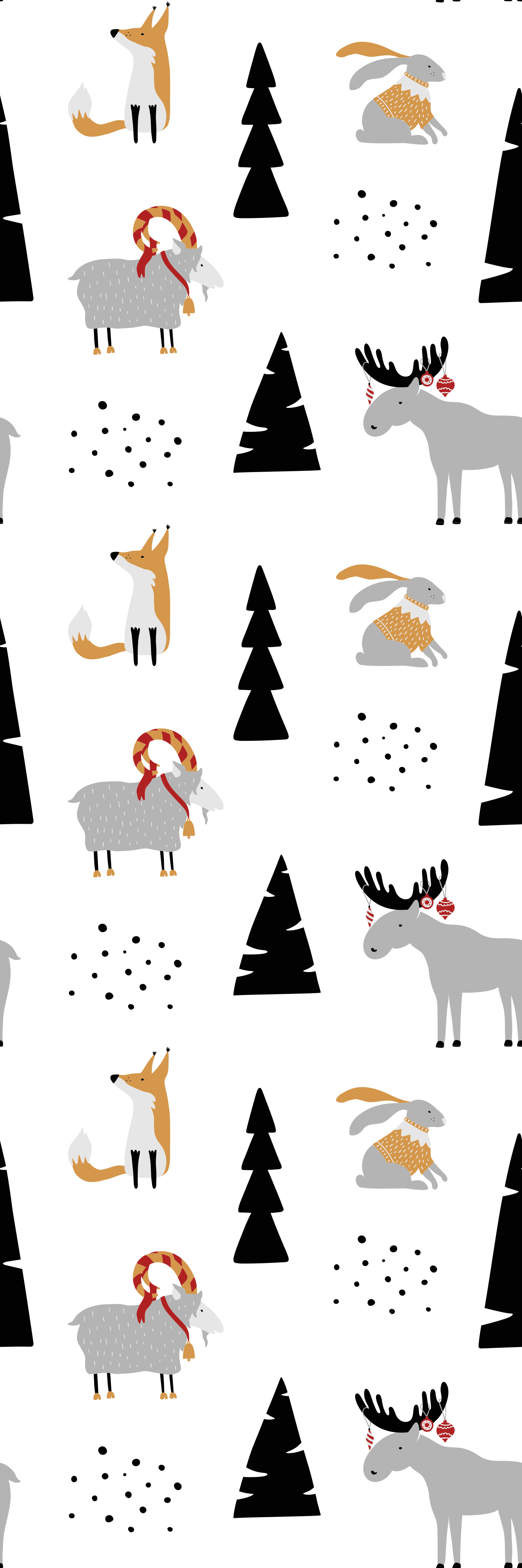 Bedroom vinyl rug with winter animals design - TenStickers
