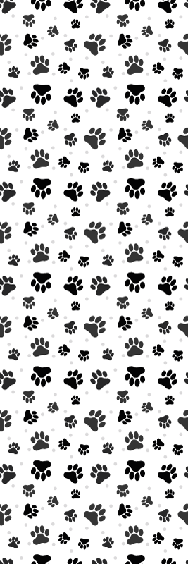 Bedroom vinyl rug with pet paw print design - TenStickers