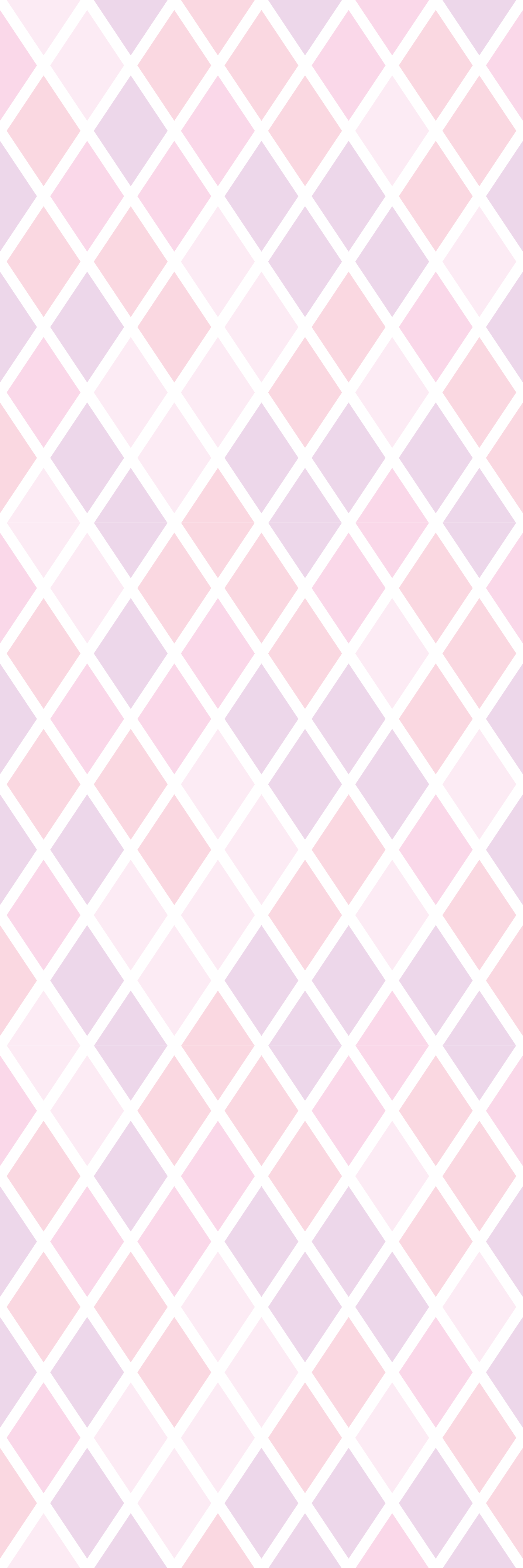 Bedroom vinyl rug with pink and white diamonds design - TenStickers