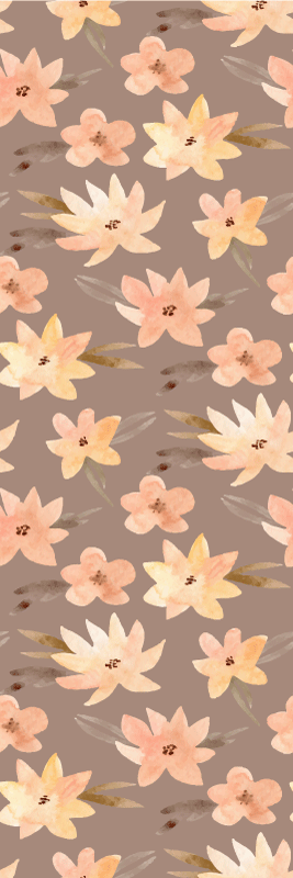 Bedroom vinyl rug aquarella pastel flower design - TenStickers
