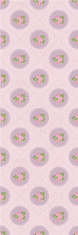 Bedroom vinyl rug in shabby chic pink checked pattern - TenStickers