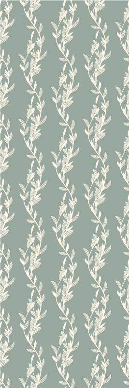 Bedroom vinyl rug with provencal twig leaves - TenStickers