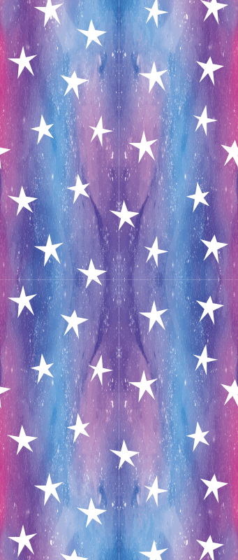 Bedroom vinyl rug with purple cosmos stars - TenStickers