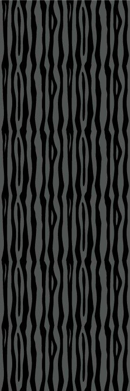Grey and black wavy stripes bedroom vinyl rug - TenStickers
