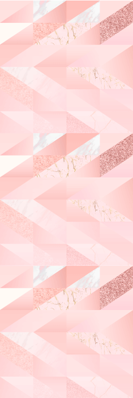 Bedroom vinyl rug with playful pink geometric design - TenStickers