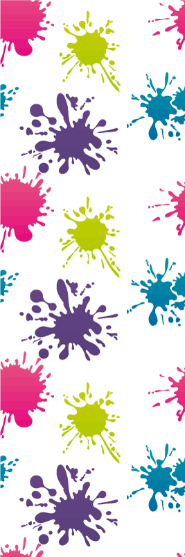 Bedroom vinyl rug in vibrant multicolor splash - TenStickers