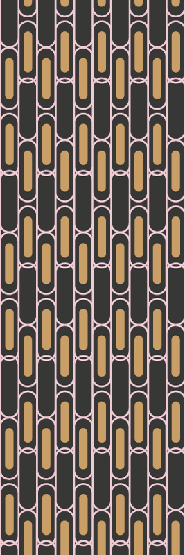 Bedroom vinyl rug in brown and pink stripes - TenStickers