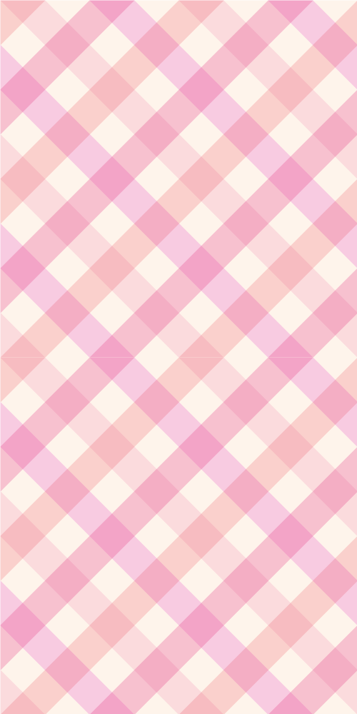 Pink checked pattern bedroom vinyl rug - TenStickers