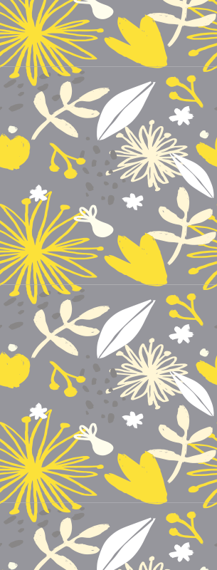 Bedroom vinyl rug in pantone vintage floral - TenStickers