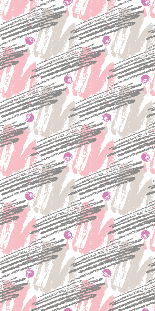 Bedroom vinyl rug in pink and grey brush strokes - TenStickers