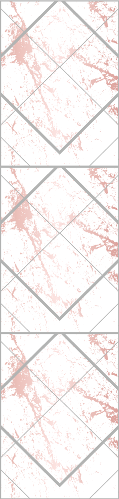Bedroom vinyl rug in pink and grey marble outline - TenStickers