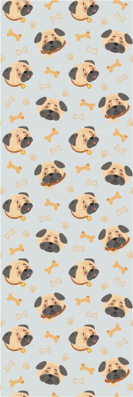 Bedroom vinyl rug with british bulldog puppy design - TenStickers