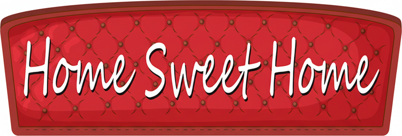 Bedroom vinyl rug home sweet home - TenStickers