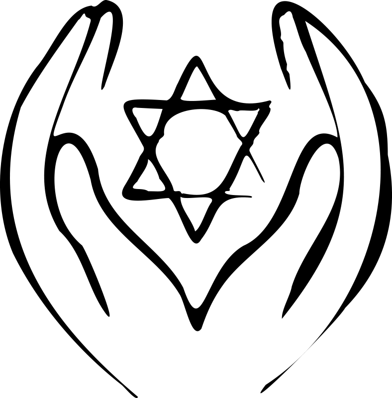 Bedroom vinyl rug jewish star - TenStickers