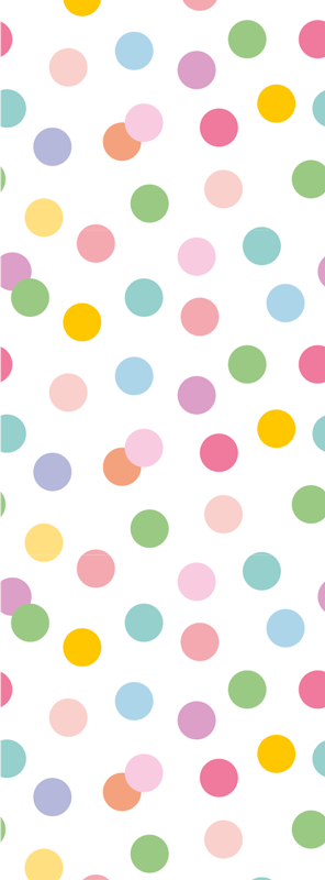 Nordic vinyl rug with colorful painted dots - TenStickers