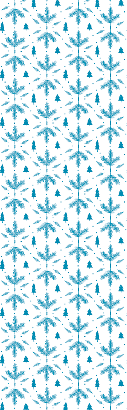 Nordic vinyl rug in seasonal blue design - TenStickers