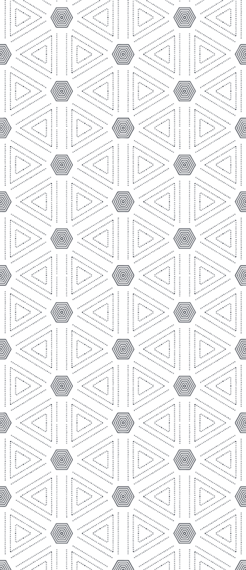 Nordic vinyl rug geometric triangles - TenStickers