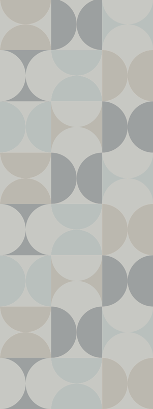 Nordic vinyl rug with pastel geometric design - TenStickers