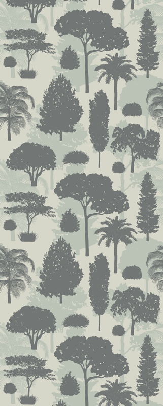 Nordic vinyl rug with tree patterns design - TenStickers