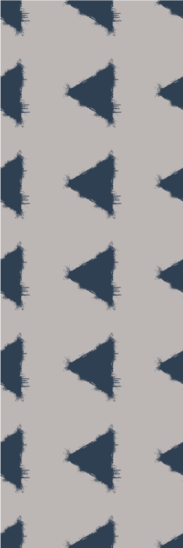 Nordic vinyl rug with blue japandi triangle pattern - TenStickers