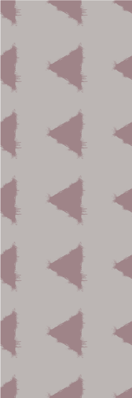 Nordic vinyl rug with beige japandi triangle pattern - TenStickers
