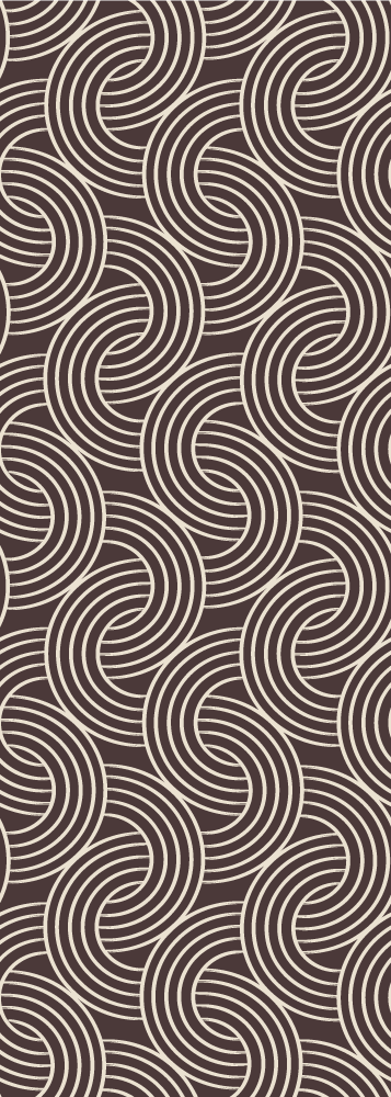 Nordic vinyl rug with scandinavian brown pattern - TenStickers