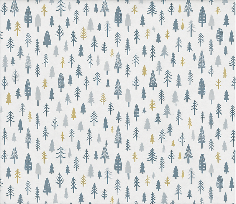 Nordic vinyl rug winter forest landscape - TenStickers