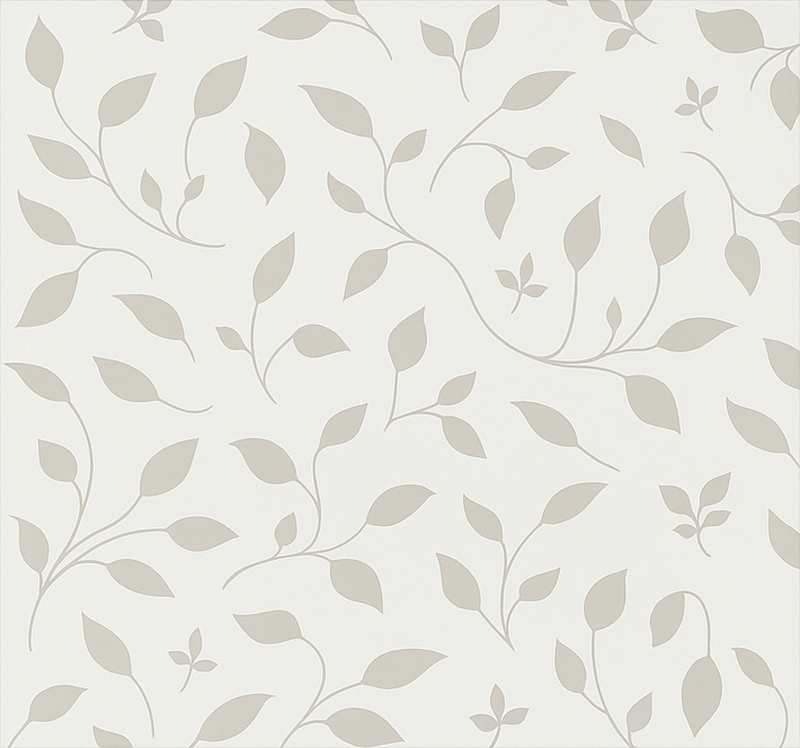 Nordic vinyl rug with calming leaf design - TenStickers