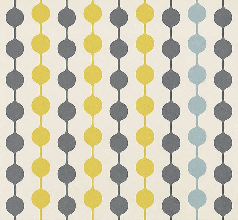 Nordic vinyl rug with vibrant hanging circles - TenStickers