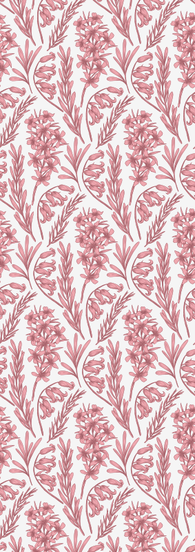 Nature vinyl rug pink lotus blossoms - TenStickers
