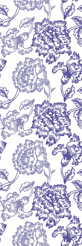 Nature vinyl rug soft purple floral design - TenStickers