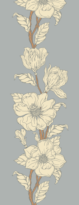 Nature vinyl rug in new nostalgic magnolia - TenStickers