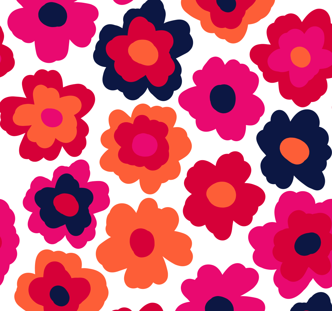 Nature vinyl rug red poppy - TenStickers