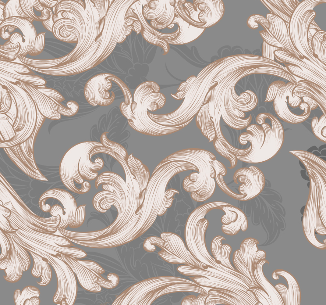 Vintage vinyl rug in soft gray wallpaper design - TenStickers